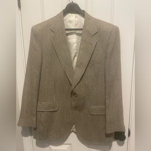 John Weitz Men’s Blazer Sport Coat, Brown Houndtooth